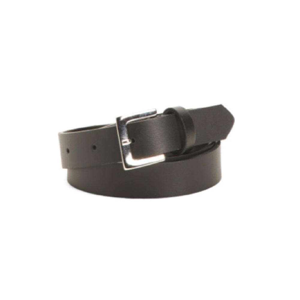 NWT Martina Mori Made In Italy Leather Smooth Classic Black Belt. 37”